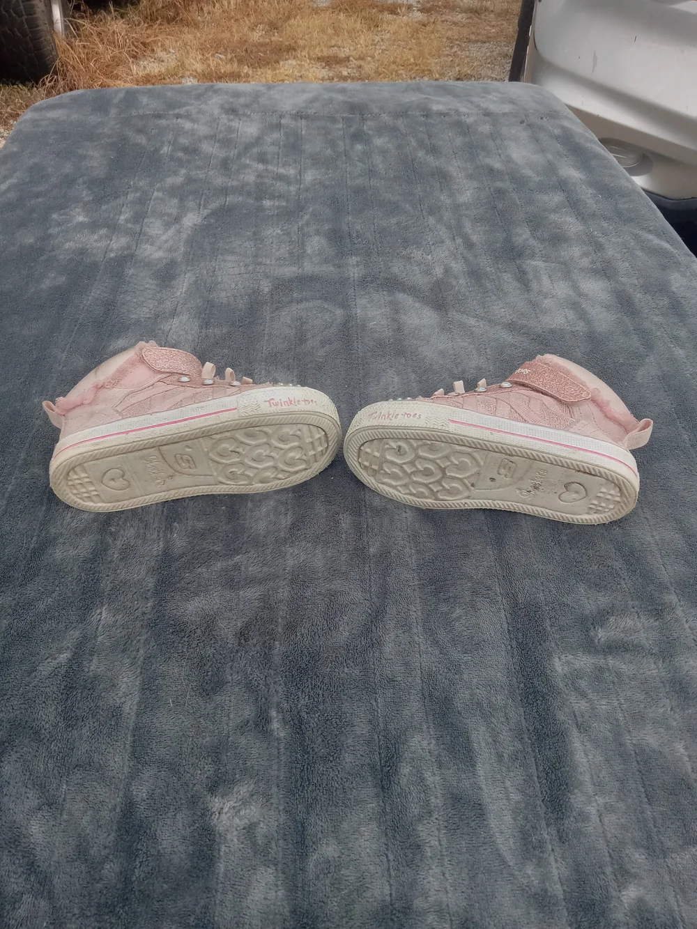 Wink Rose Pink Rhinestone High-Top Kids Sneakers